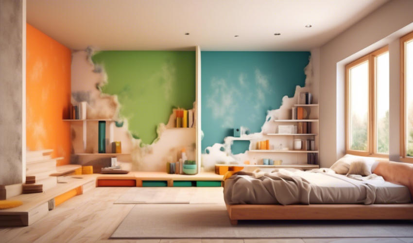 An illustrative comparison of different types of drywall insulation materials with their benefits highlighted, set in a cozy, well-insulated home interior.